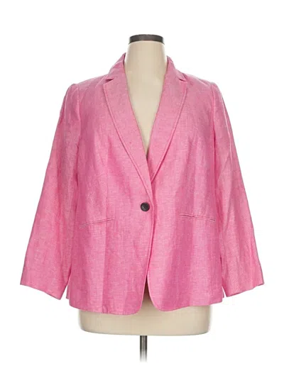Pre-owned Talbots Blazer Jacket In Pink