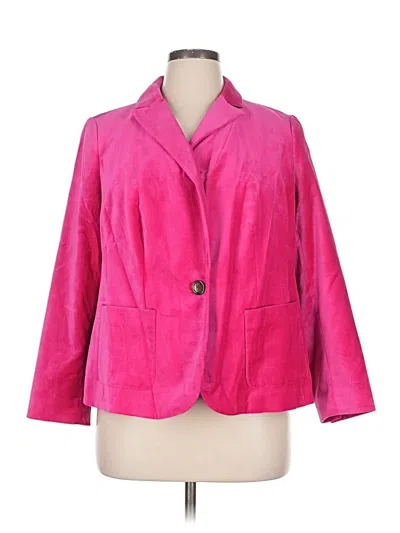 Pre-owned Talbots Blazer Jacket In Pink