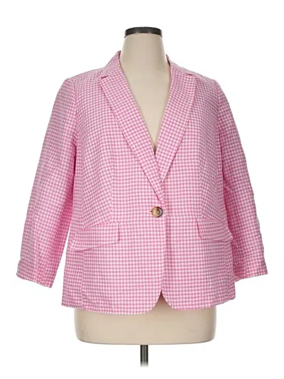 Pre-owned Talbots Blazer Jacket In Pink