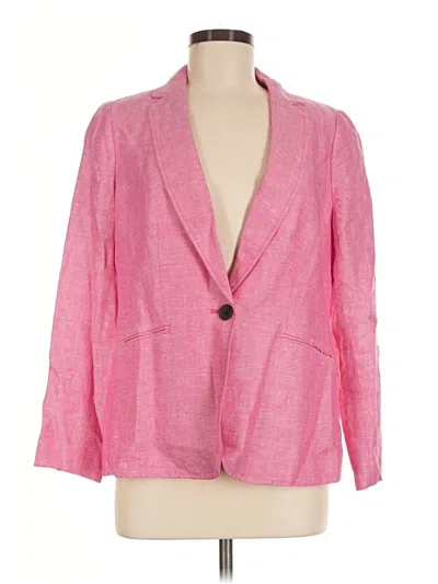 Pre-owned Talbots Blazer Jacket In Pink