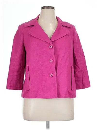 Pre-owned Talbots Blazer Jacket In Pink