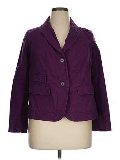 Pre-owned Talbots Blazer Jacket In Purple