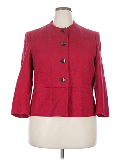 Pre-owned Talbots Blazer Jacket In Red