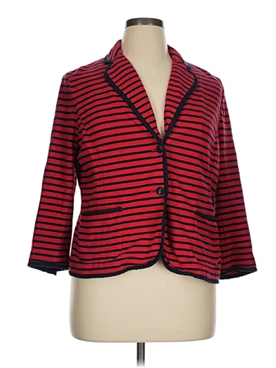 Pre-owned Talbots Blazer Jacket In Red