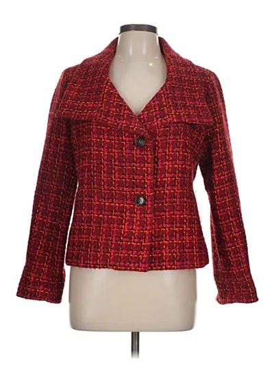 Pre-owned Talbots Blazer Jacket In Red