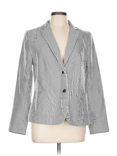 Pre-owned Talbots Blazer Jacket In Silver
