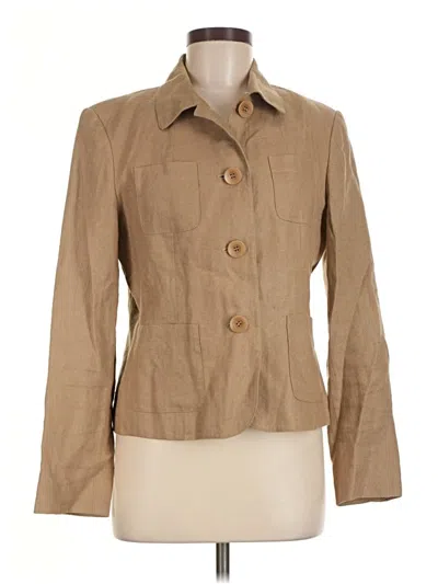 Pre-owned Talbots Blazer Jacket In Tan