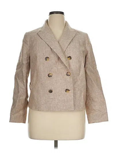 Pre-owned Talbots Blazer Jacket In Tan