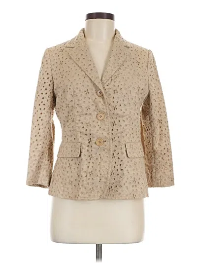 Pre-owned Talbots Blazer Jacket In Tan