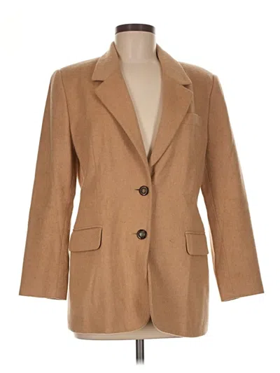 Pre-owned Talbots Blazer Jacket In Tan