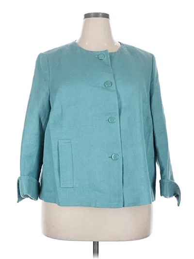 Pre-owned Talbots Blazer Jacket In Teal