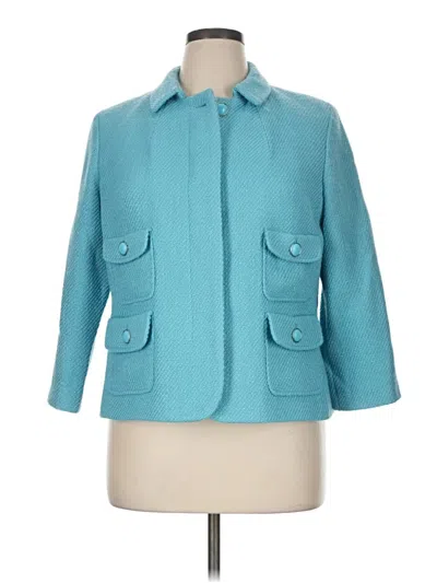 Pre-owned Talbots Blazer Jacket In Teal