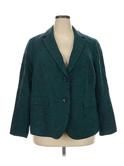 Pre-owned Talbots Blazer Jacket In Teal