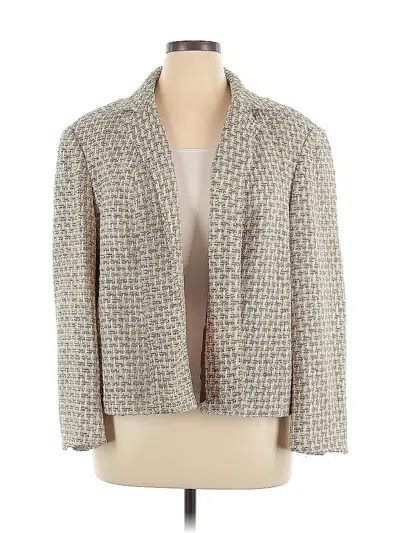 Pre-owned Talbots Blazer Jacket In White