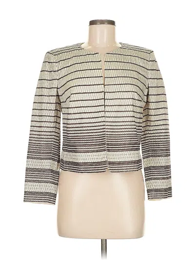 Pre-owned Talbots Blazer Jacket In White