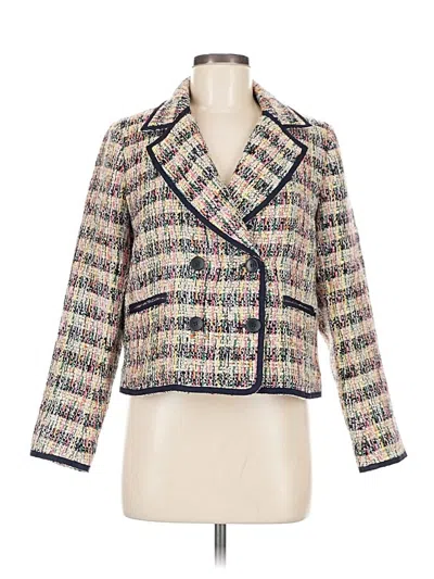 Pre-owned Talbots Blazer Jacket In White