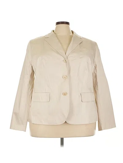 Pre-owned Talbots Blazer Jacket In White