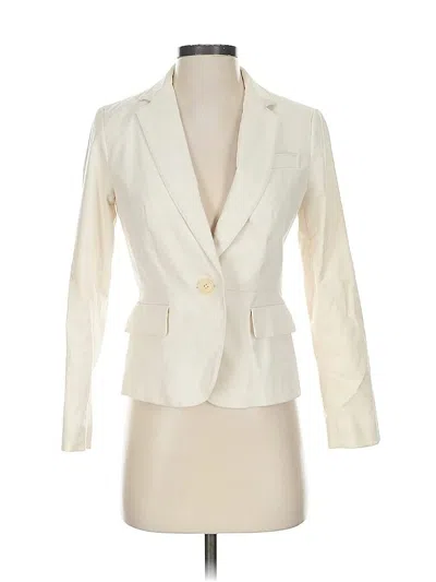 Pre-owned Talbots Blazer Jacket In White