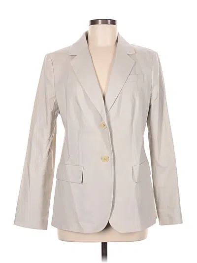 Pre-owned Talbots Blazer Jacket In White