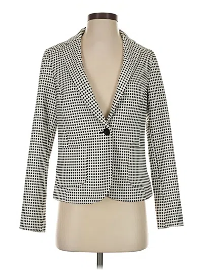 Pre-owned Talbots Blazer Jacket In White