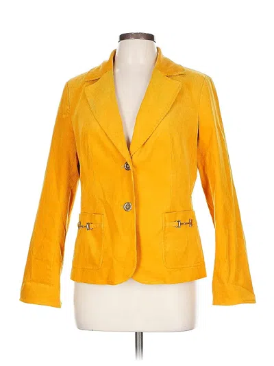 Pre-owned Talbots Blazer Jacket In Yellow
