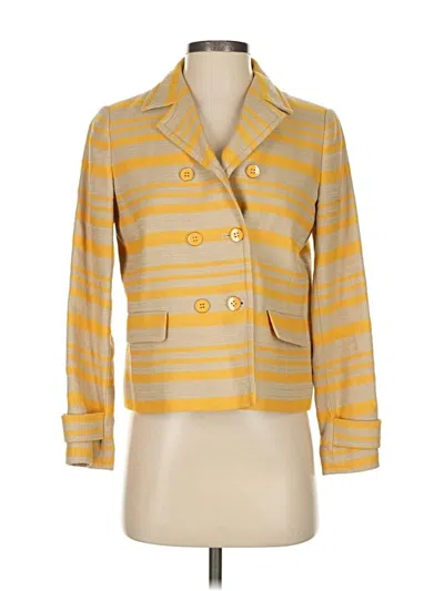 Pre-owned Talbots Blazer Jacket In Yellow