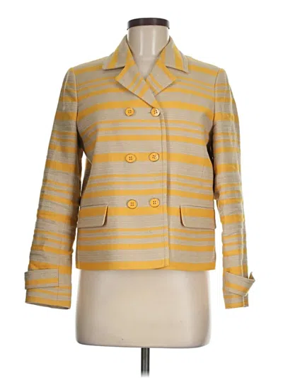 Pre-owned Talbots Blazer Jacket In Yellow