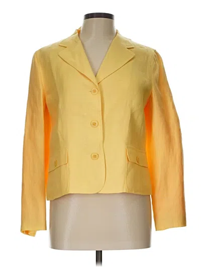 Pre-owned Talbots Blazer Jacket In Yellow
