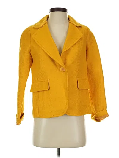 Pre-owned Talbots Blazer Jacket In Yellow