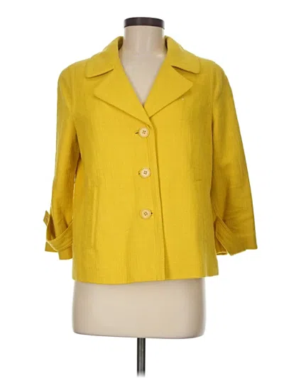 Pre-owned Talbots Blazer Jacket In Yellow
