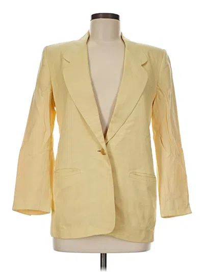 Pre-owned Talbots Blazer Jacket In Yellow