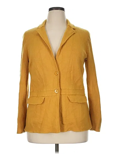 Pre-owned Talbots Blazer Jacket In Yellow