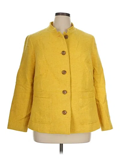 Pre-owned Talbots Blazer Jacket In Yellow