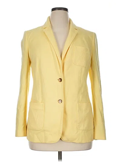 Pre-owned Talbots Blazer Jacket In Yellow