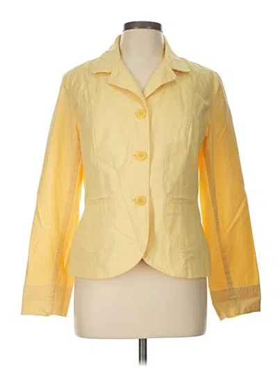 Pre-owned Talbots Blazer Jacket In Yellow