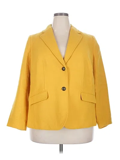 Pre-owned Talbots Blazer Jacket In Yellow