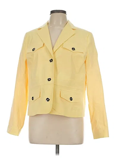 Pre-owned Talbots Blazer Jacket In Yellow