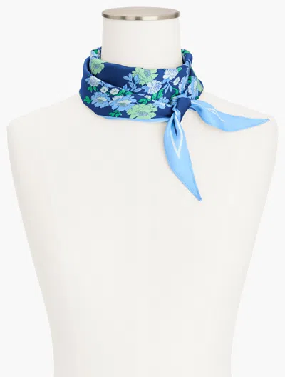 Talbots Bold Floral Diamond Scarf - Ink - 001