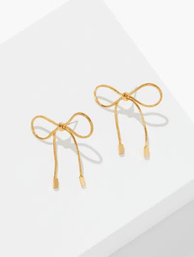 Talbots Bow Stud Earrings - Gold - 001