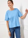 Talbots Boxy Crewneck T-shirt - Blue Hydrangea - 2x