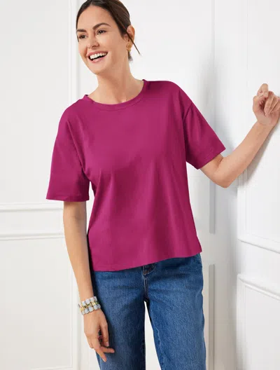Talbots Boxy Crewneck T-shirt - Plumrose - 3x