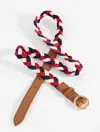 Talbots Braided Belt - Red - Small