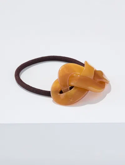 Talbots Braided Hair Tie - Caramel - 001