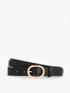 Talbots Braided Leather Belt - Black - Medium