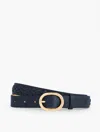 Talbots Braided Leather Belt - Blue - Small