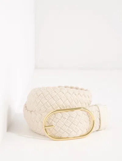 Talbots Braided Rope Belt - Ivory - Xl  In White