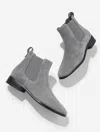 Talbots Brighton Suede Ankle Boots - Kendall Grey - 10 1/2 M