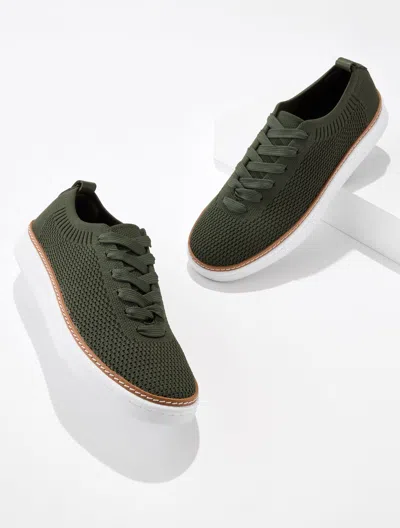 Talbots Brittany Knit Lace-up Sneakers - Nori - 5m  In Green