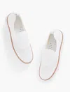 Talbots Brittany Slip On Knit Sneakers - White - 11m