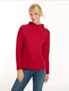 Talbots Button Shoulder Sweatshirt - Red - Xs  In Red